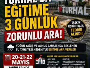 Turhal”da Eğitime 3 Günlük Zorunlu Ara