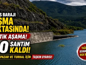 Almus Barajı Taşmaya Sadece 30 Santim Kaldı